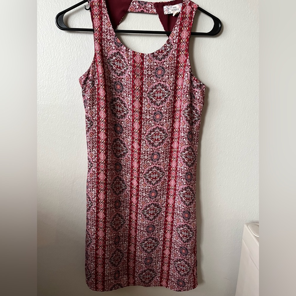 Pink and burgundy xs dress.